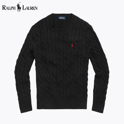 RL - Cable-Knit Cotton Jumper