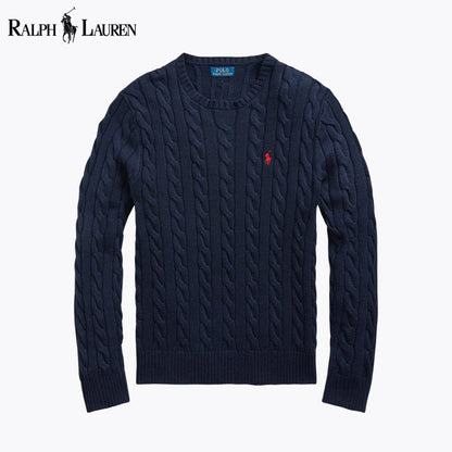 RL - Cable-Knit Cotton Jumper